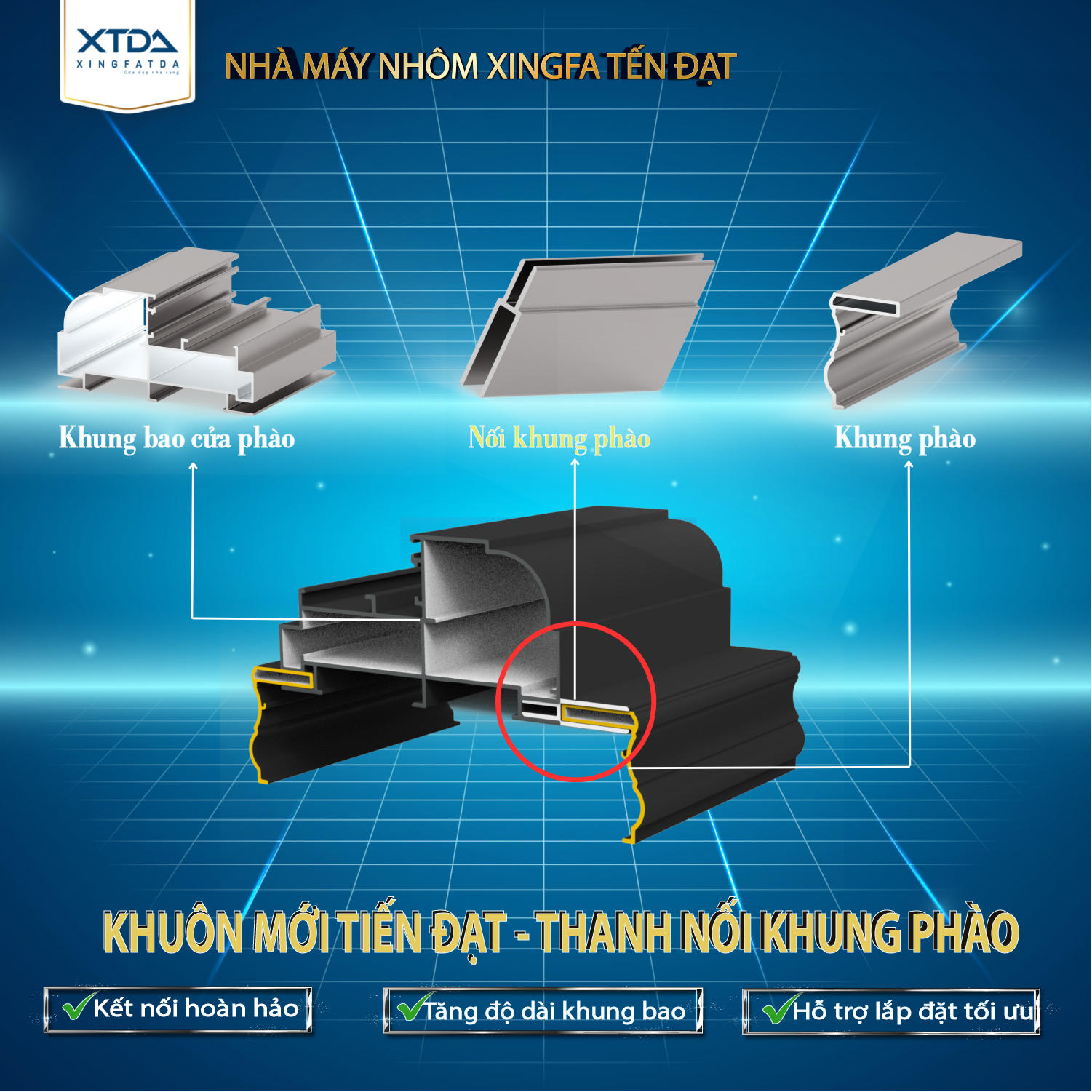 THANH NỐI KHUNG PHÀO CỬA HỆ 1000 - CHI TIẾT NHỎ, TÁC ĐỘNG LỚN